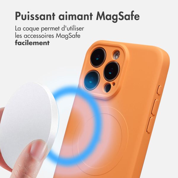 imoshion Coque Couleur avec MagSafe Apple iPhone 15 Pro Max - Neon Orange