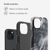 Selencia Coque arrière Vivid Apple iPhone 15 - Chic Marble Black