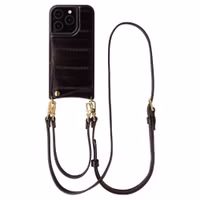 Selencia Nova coque arrière en cuir véritable avec porte-cartes Apple iPhone 15 Pro - Dark Chocolate