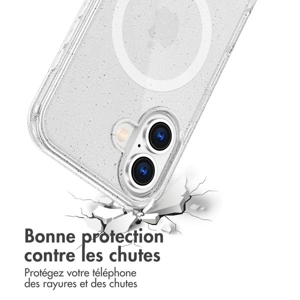 imoshion Coque Pailletée avec MagSafe Apple iPhone 17 - Transparent
