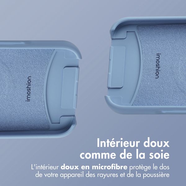 imoshion Coque arrière Color avec cordon amovible et MagSafe Apple iPhone 16 - Ash Blue