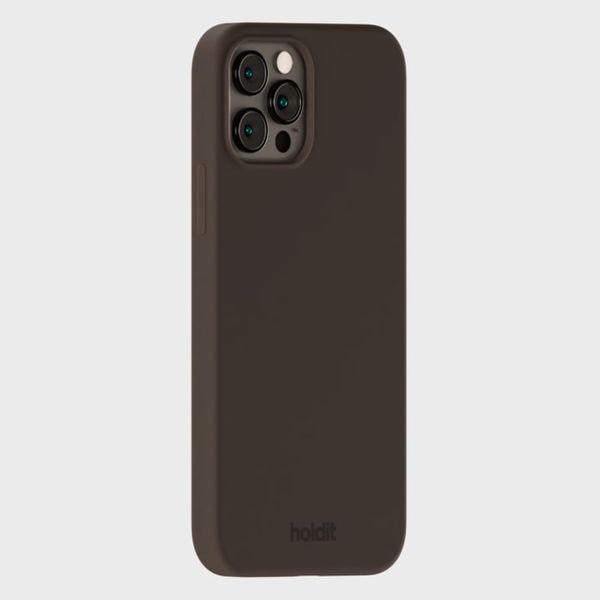 Holdit Coque Silicone Apple iPhone 12 (Pro) - Chocolate