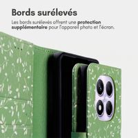 imoshion Étui de télephone portefeuille Design Xiaomi Redmi Note 14 Pro (4G) - Green Flowers