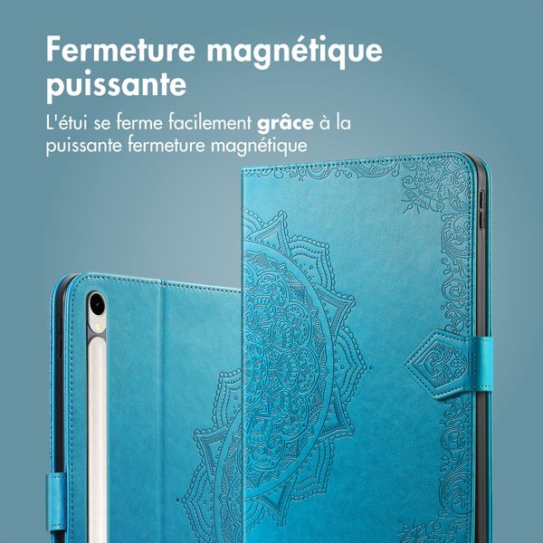 imoshion Coque tablette Samsung Galaxy Tab S9 11.0 pouces / S10 Lite / S10 FE / S9 FE 10.9 pouces - Turquoise