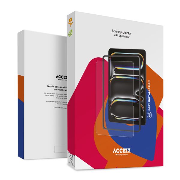 Accezz Protection d'écran en verre trempé avec applicateur Apple iPad Air 11 pouces (2025) M3 / (2024) M2