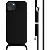 imoshion ﻿Coque en silicone avec cordon iPhone 15 Plus - Noir