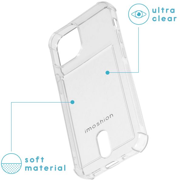 imoshion ﻿Coque silicone avec support de passe iPhone 13 Mini - Transparent