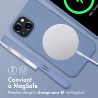 imoshion Coque de couleur avec cordon amovible MagSafe iPhone 15 - Ash Blue