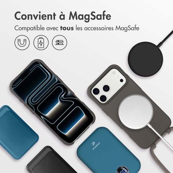 imoshion Coque arrière Color avec cordon amovible et MagSafe Apple iPhone 17 Pro Max - Black Coffee