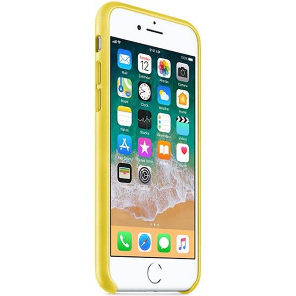 Apple Coque Leather iPhone SE (2022 / 2020) / 8 / 7 - Spring Yellow