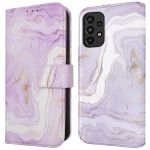 imoshion Étui de téléphone portefeuille Design Samsung Galaxy A33 - Purple Marble