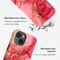 Selencia Coque arrière Vivid Tough avec MagSafe iPhone 14 - Rosy Marble