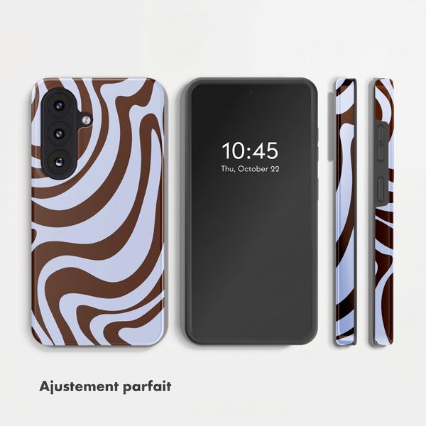 Selencia Coque arrière Vivid avec MagSafe Samsung Galaxy S26 - Dream Swirl Chocolate