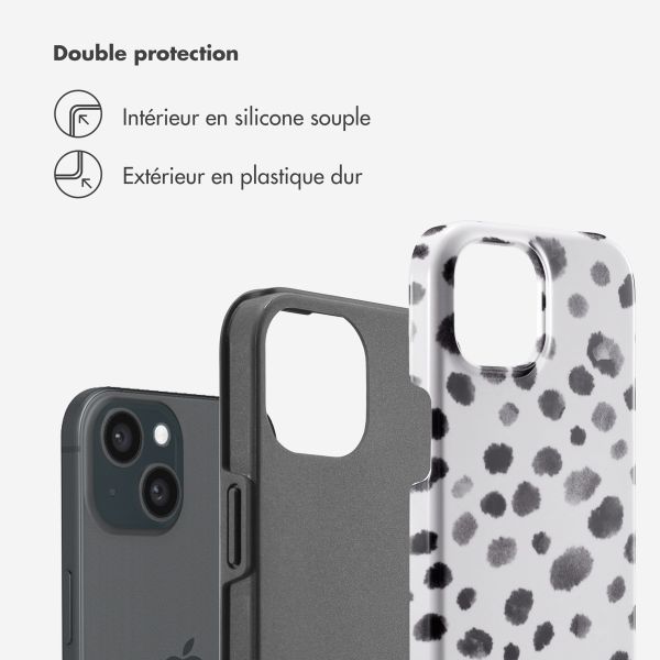 Selencia Coque arrière Vivid Tough iPhone 15  - Trendy Leopard