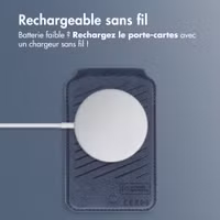 Accezz Portefeuille en cuir magnétique avec support - Compatible avec Apple Find My - Nightfall Blue