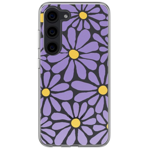 imoshion Coque design pour Samsung Galaxy S23 - Tropical Violet Flowers Connect