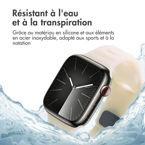 imoshion Bracelet en silicone Active Sport Apple Watch Series 1-9 / SE (38/40/41 mm) | Series 10 (42 mm) - Brille dans le noir