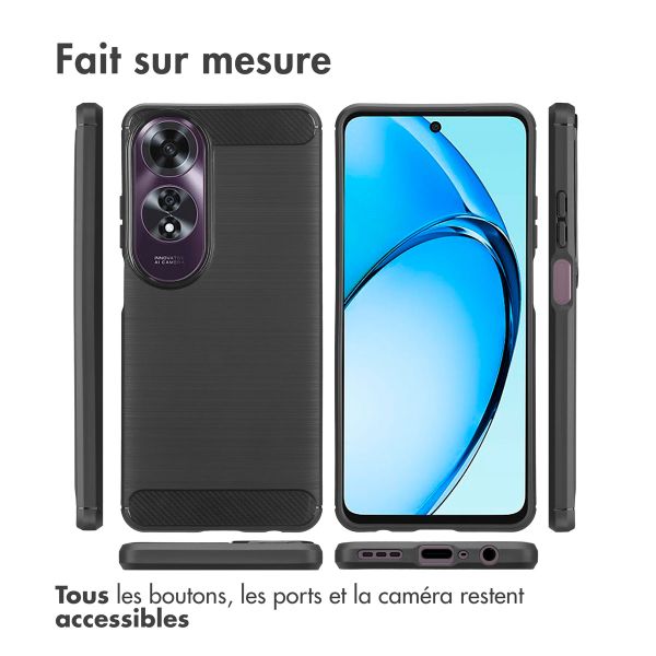 imoshion Coque Brushed Oppo A60 4G - Noir