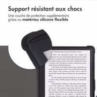 imoshion Étui de liseuse portefeuille Slim Soft Pocketbook Touch Lux 5 / HD 3 / Basic Lux 4 / Vivlio Lux 5 - Bleu foncé