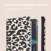 imoshion Design Slim Hard Sleepcover avec support Kobo Libra Colour - Leopard