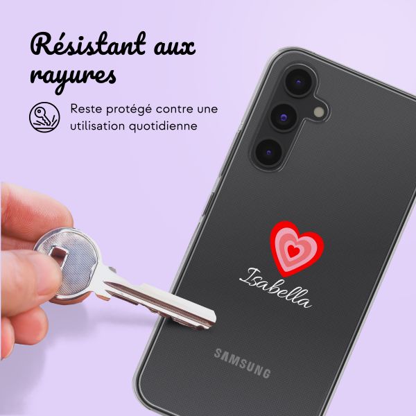 Coque personnalisée avec un cœur Samsung Galaxy A54 (5G) - Transparent