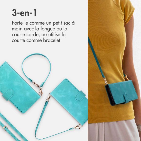 imoshion Etui de télephone portefeuille avec cordon Samsung Galaxy S21 FE - Turquoise