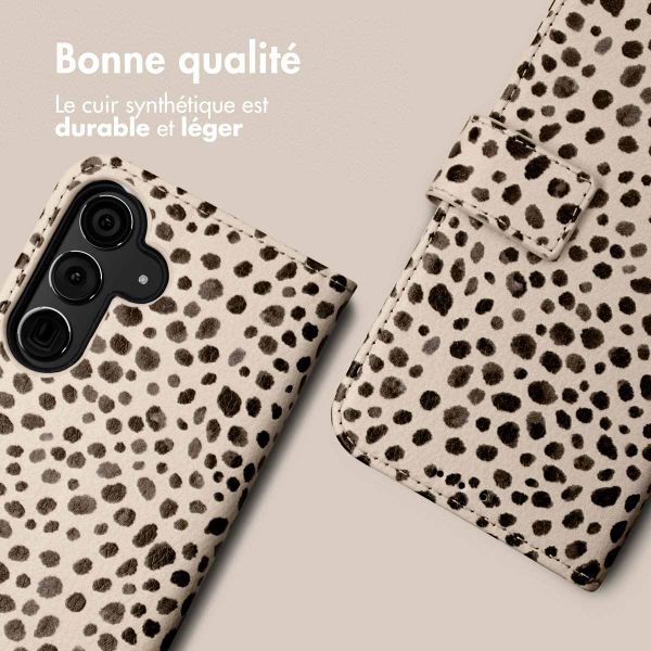 imoshion Étui de téléphone portefeuille Design Samsung Galaxy S24 - Black And White Dots