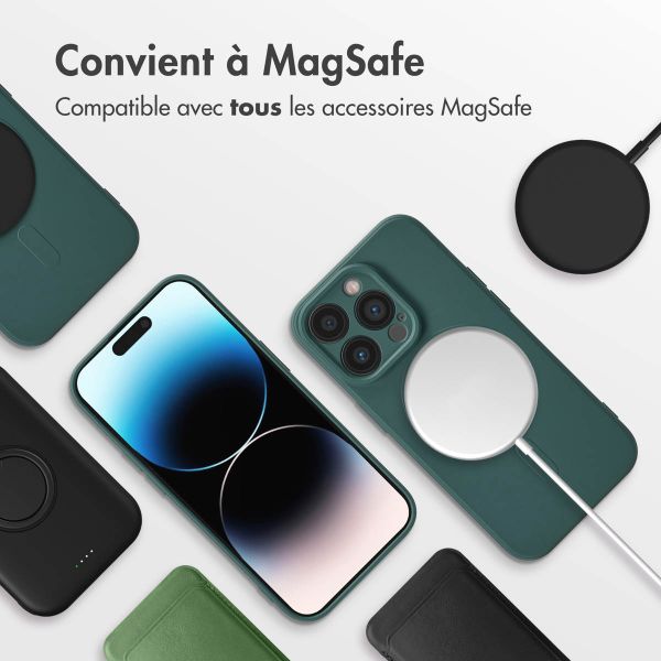 imoshion Coque Couleur avec MagSafe Apple iPhone 14 Pro - Vert foncé