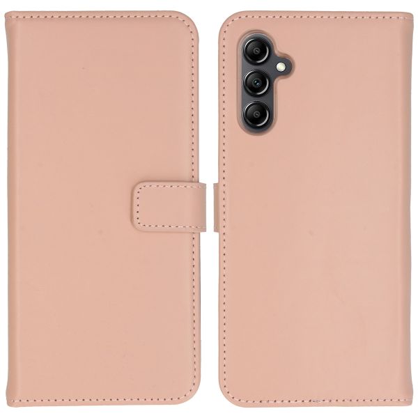 Selencia Étui de téléphone portefeuille en cuir véritable Samsung Galaxy A14 (5G/4G) - Dusty Pink