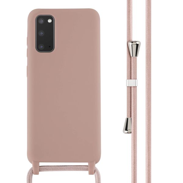 imoshion ﻿Coque en silicone avec cordon Samsung Galaxy S20 - Sand Pink