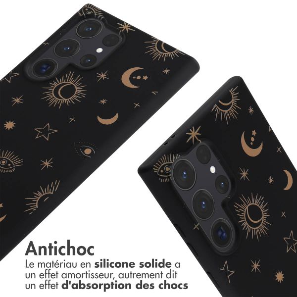 imoshion Coque design en silicone avec cordon Samsung Galaxy S24 Ultra - Sky Black