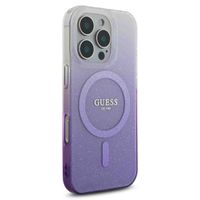 Guess Coque MagSafe IML Glitter Gradient Apple iPhone 16 Pro - Purple