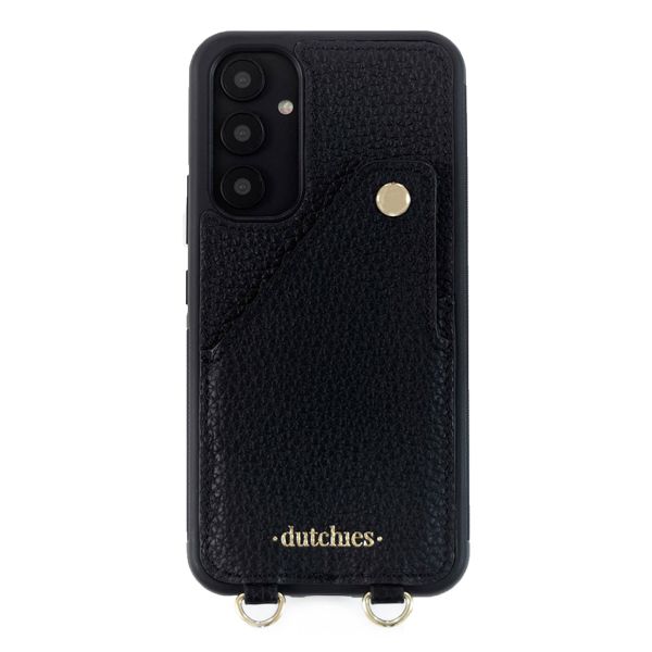 Dutchies Coque avec porte-cartes Samsung Galaxy A35 - Cordon de téléphone non inclus - Noir