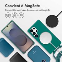 imoshion Coque arrière Color avec cordon amovible et MagSafe Samsung Galaxy S25 Ultra - Vert foncé