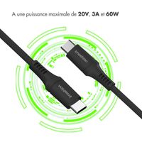 imoshion Braided USB-C vers câble USB-C - 0,5 mètre - Noir