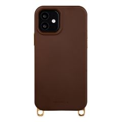 Selencia Coque arrière Rivièra avec MagSafe avec crochets amovibles iPhone 12 / 12 Pro - Choco Brown