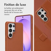 Accezz Étui de télephone portefeuille en cuir 2-en-1 avec MagSafe Samsung Galaxy S26 Ultra - Sienna Brown