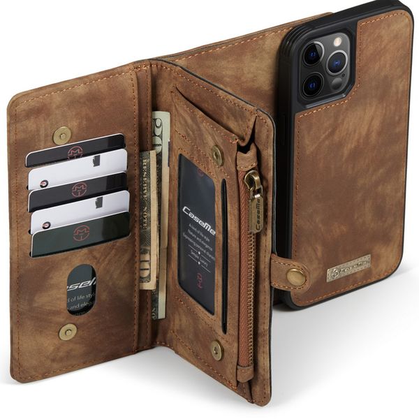 CaseMe Etui de téléphone de luxe en cuir deux iPhone 12 Pro Max