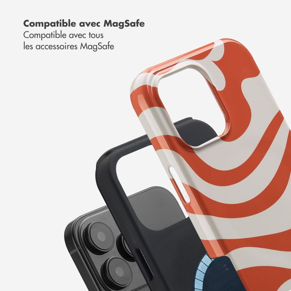 Selencia Coque arrière Vivid avec MagSafe Apple iPhone 16 Pro Max - Dream Swirl Orange