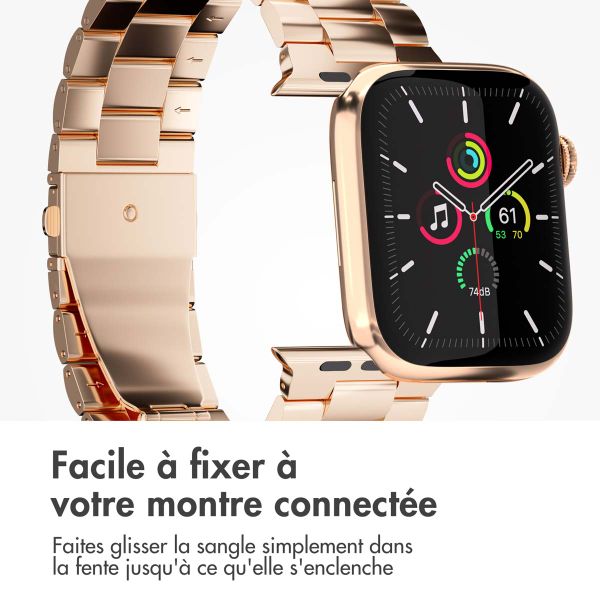 imoshion Bracelet en acier Apple Watch Series 1 á 11 / SE / Ultra (44/45/46/49 mm) - Rose Dorée