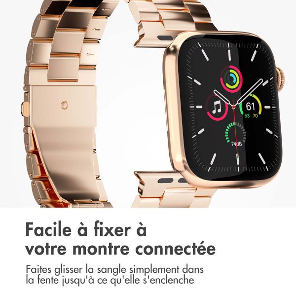 imoshion Bracelet en acier Apple Watch Series 1 á 10 / SE / Ultra (2) (44/45/46/49 mm) - Rose Dorée