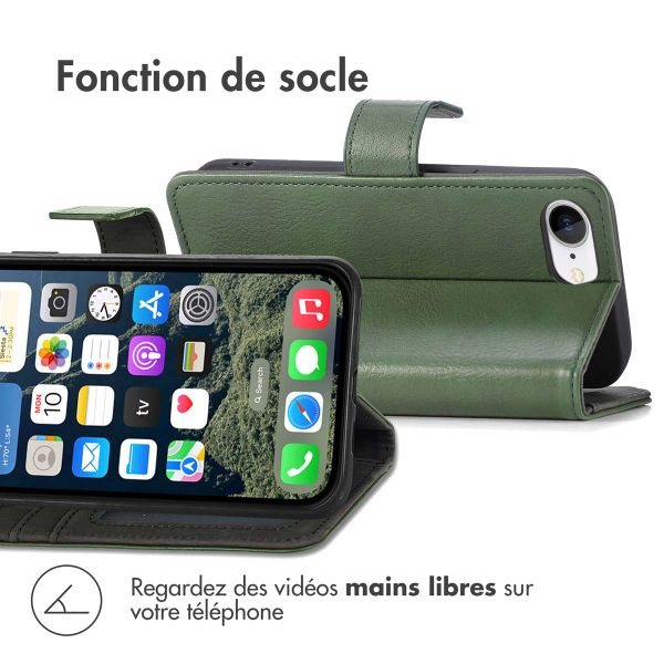 imoshion Étui de téléphone portefeuille Luxe iPhone SE 4 - Vert