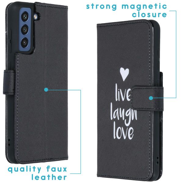 imoshion Coque silicone design Galaxy S21 FE - Live Laugh Love