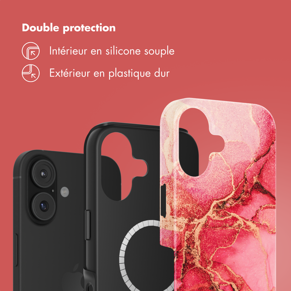 Selencia Coque arrière Vivid avec MagSafe Apple iPhone 17 - Rosy Marble