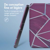 imoshion Design Slim Hard Sleepcover avec support Kobo Libra Colour - Bordeaux Graphic