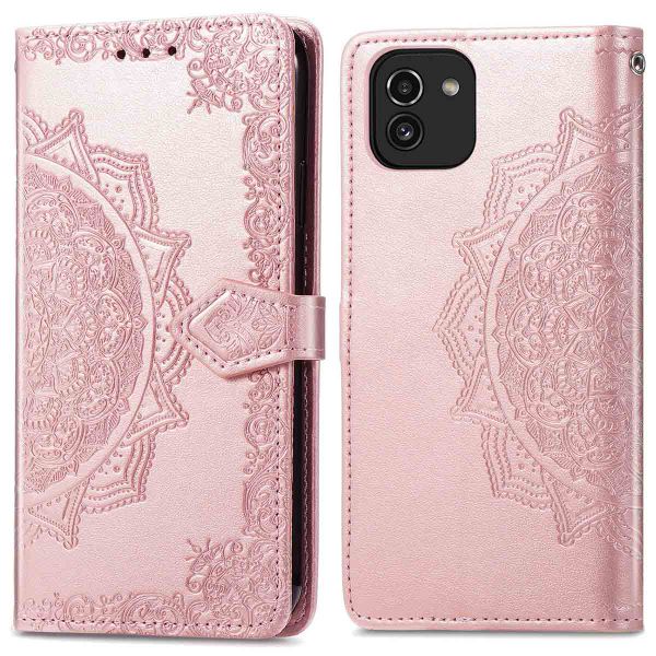 imoshion Etui de téléphone portefeuille Mandala Samsung Galaxy A03 - Rose Dorée