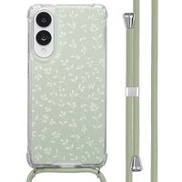 imoshion Coque Design avec cordon Samsung Galaxy S25 Edge - Smoke Green Flowers