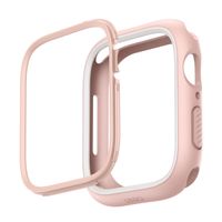 Uniq Moduo Coque Apple Watch avec Lunette interchangeable Apple Watch 4-9 / SE - 44/45 mm - Blush (Pink/White)