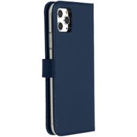 Selencia Étui de téléphone en cuir véritable iPhone 11 Pro Max - Bleu