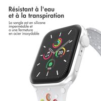 imoshion Bracelet sport⁺ Apple Watch Series 1 á 10 / SE / Ultra (2) (44/45/46/49 mm) - Taille S/M - White Rainbow